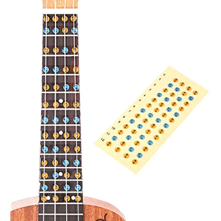 Beginner Ukulele Fretboard Note Frets Map Sticker